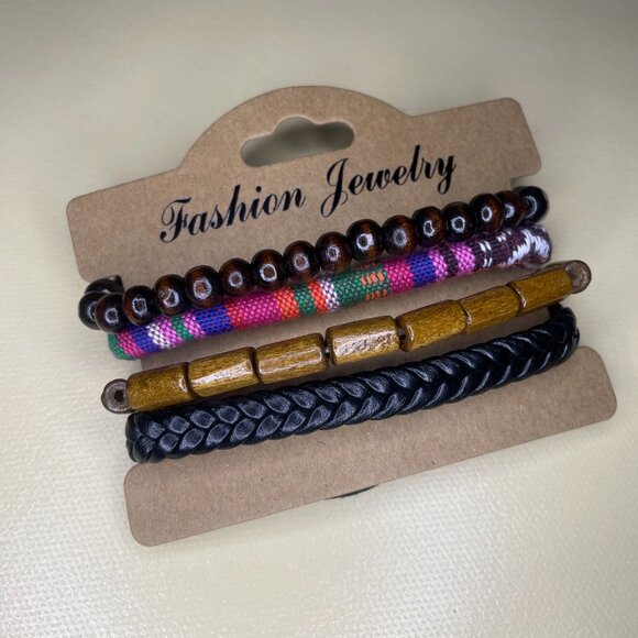 Men’s or Unisex Layered Bracelet Set - Picture 2 of 4